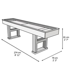 Strikeworth 9ft Home Shuffleboard Table Dimensions