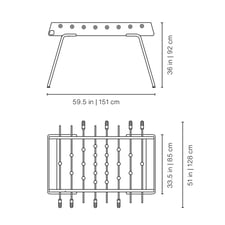 RS3 Football Table Dimensions
