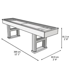 Vienna 12ft Shuffleboard Table Dimensions