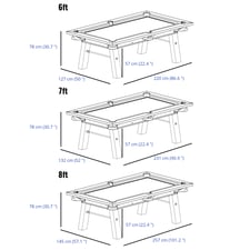 Rene Pierre Dock American Slate Bed Pool Table Dimensions