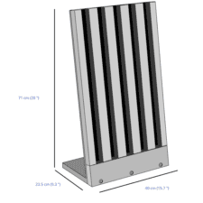 Pureline Launcher Cue Rack for 5 Cues & Ball Set Dimensions
