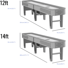 Brunswick Andover Shuffleboard Table Dimensions
