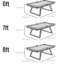 Rene Pierre Titane American Slate Bed Pool Table Dimensions