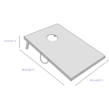 Strikeworth Premium Cornhole Set (2 Boards + 8 Bags + Carry Case) Dimensions