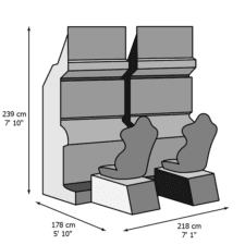 Batman Twin Driving Arcade Machine Dimensions