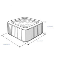 Lay-Z-Spa Ibiza AirJet Hot Tub Dimensions