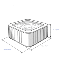 Lay-Z-Spa Rome Airjet Hot Tub Dimensions