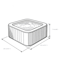 Lay-Z-Spa Tuscany Airjet Hot Tub Dimensions