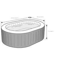 Lay-Z-Spa Mauritius AirJet Hot Tub Dimensions