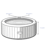 Lay-Z-Spa Grenada AirJet Hot Tub Dimensions