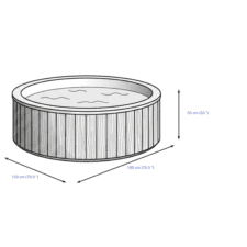 Lay-Z-Spa Helsinki AirJet Hot Tub Dimensions