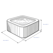 Lay-Z-Spa Stockholm AirJet Hot Tub Dimensions