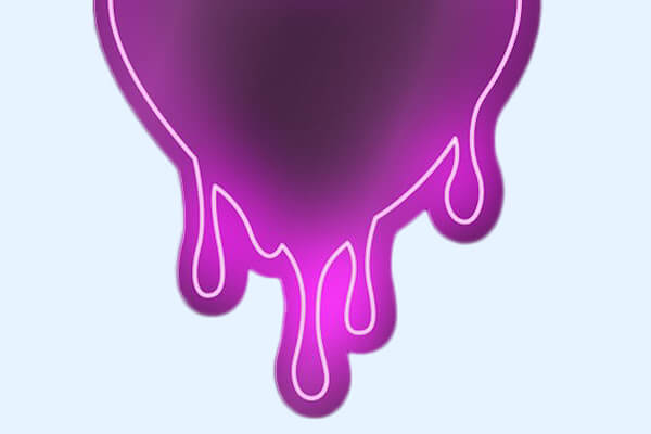 The Dripping Heart Neon sign bottom.