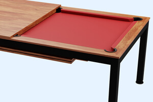 The side of the Dynamic Vancouver Slate Bed pool table