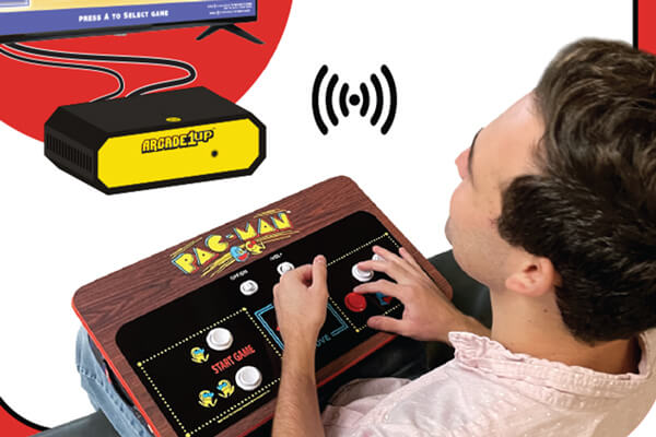 The Arcade1UP Pacman Couchcade.