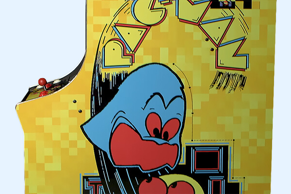 The Namco Pac-Man Pixel Bash Cabaret cabinet artwork.