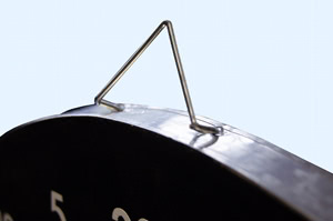 The hanging hook on the Strikeworth home dartboard