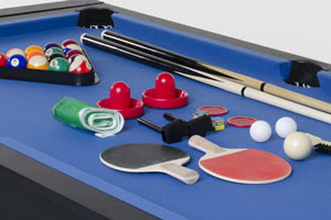 Free game accessories supplied with the 6ft Multi Games Table