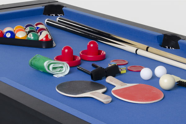Free game accessories supplied with the 6ft Multi Games Table