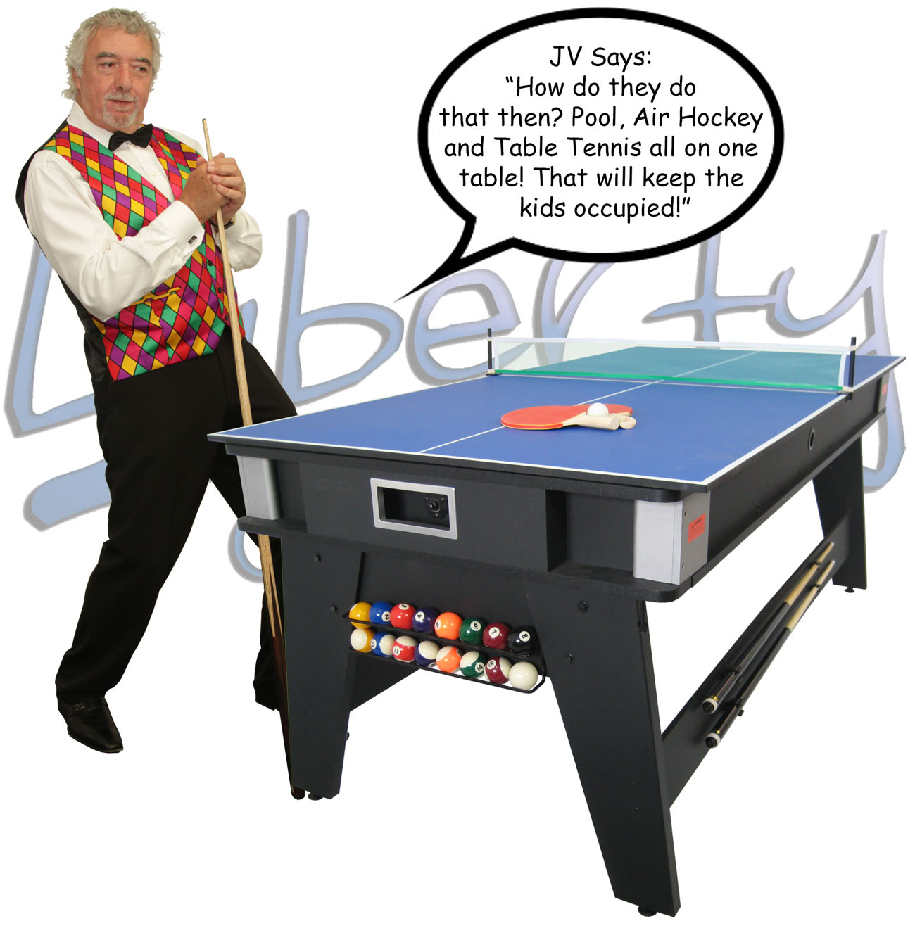 John Virgo endorses the 6ft Multi Games table