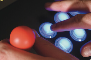 The Frontier arcade's control buttons.