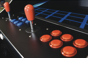The controls on the Frontier arcade.