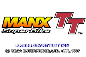 The Sega Manx TT start screen