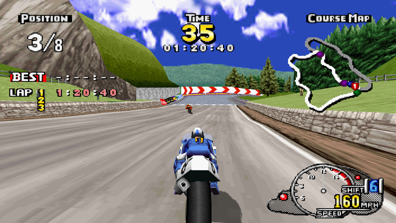 A screenshot from Sega Manx TT