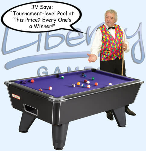 John Virgo endorses the Supreme Winner pool table