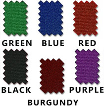 The standard Aramith cloth fitments for the Supreme Winner pool table