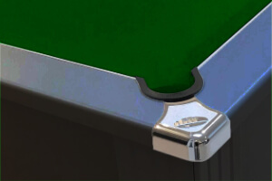 The corner cap of the Emirates pool table.