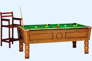 Sam Balmoral Slate Bed Pool Table In A Room.