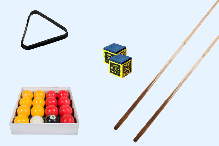 The Free Accessories Included with the Monaco Pool Table.