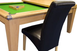 The Classic Diner pool table has plenty of leg room