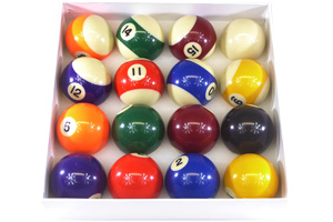 Spots & Stripes balls included with the Pro II pool table