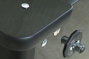 The rod end and side of the Stadium VS table