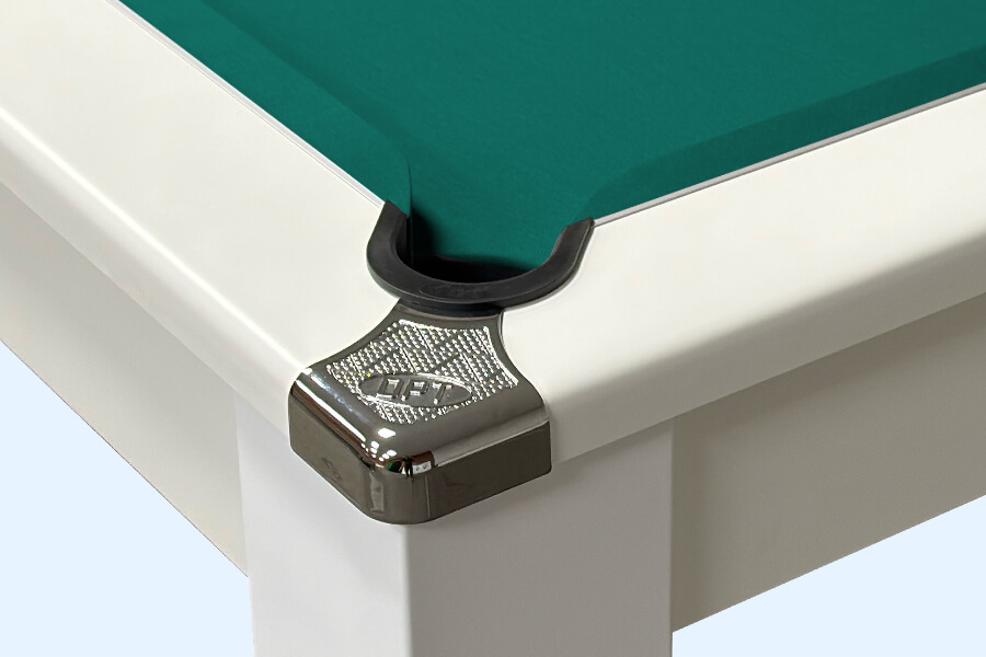 The corner of the Fusion Outdoor pool table.