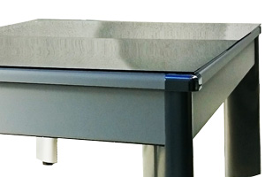 The glass tabletops provided with the Fusion Outdoor