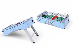 The FAS Smart Football table folding leg system.