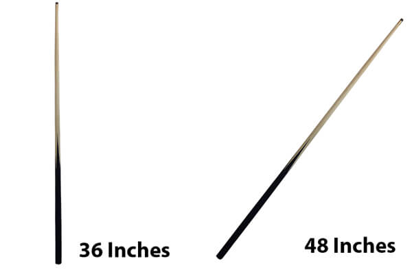 A 48 Inch & A 36 Inch Pool Cues