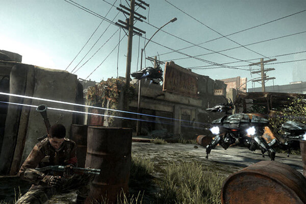 A screenshot from Terminator Salvation