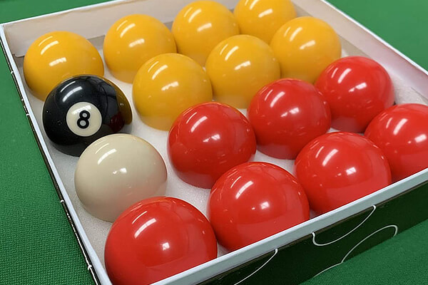 A set of pool balls.