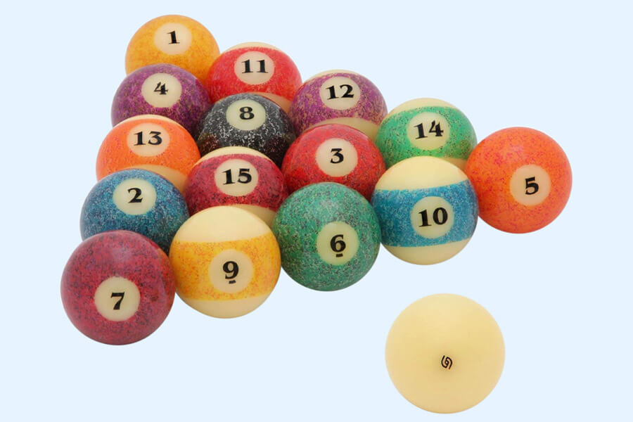 The Aramith Granite pool ball set.