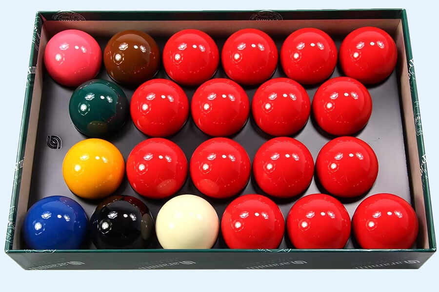 The Aramith 22 ball snooker set.