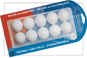 Spare balls supplied with the Garlando Champion