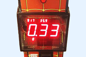 The score display on the Spider boxing machine