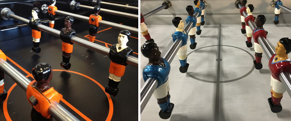Linoleum pitch upgrades for the B90 football table