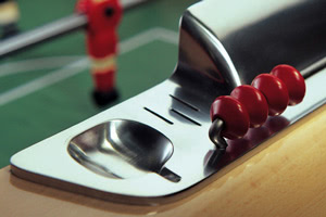 The ashtrays and scorers on the B90 football table