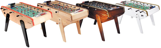 The B90 foosball table in four colour options
