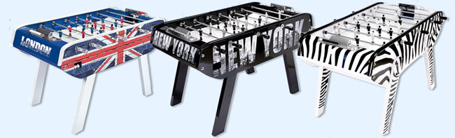 The B90 foosball table in various colour options